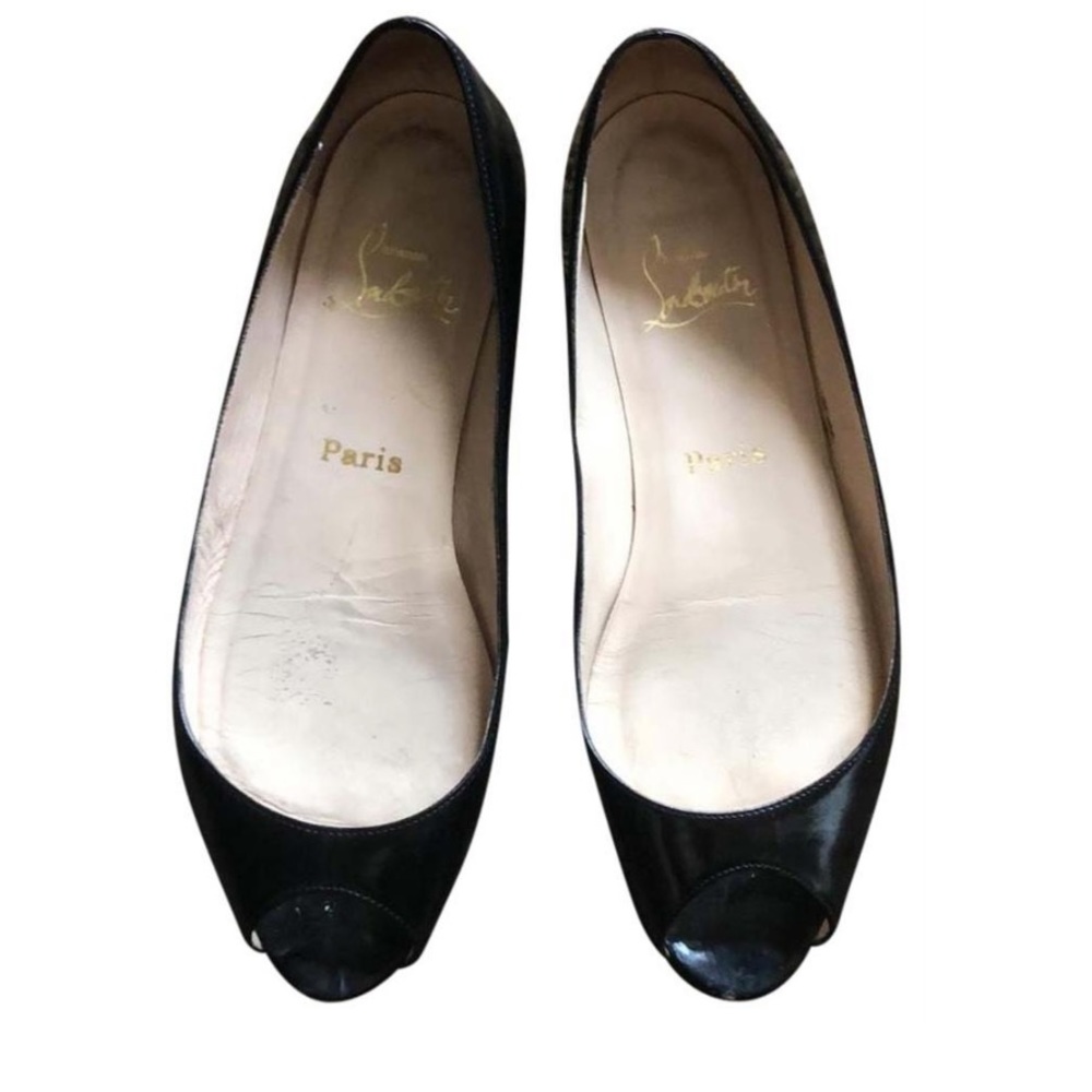 SOLD Authentic Christian Louboutin Open Toe Flats